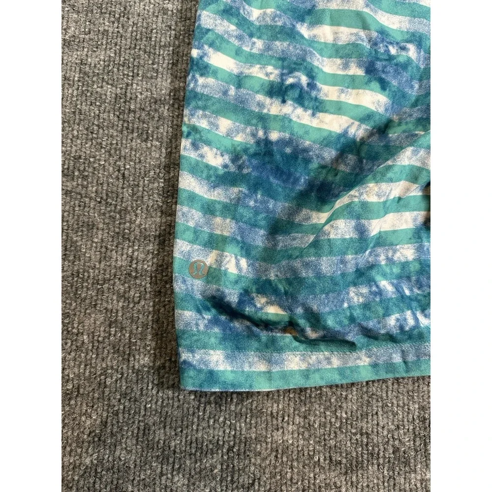 Lululemon Mens XL Blue Striped Lined Athletic Shorts Drawstring 9